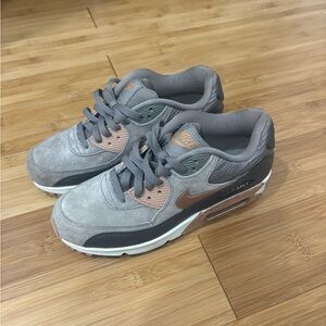 Nike Air Max Gray and Tan Sneakers